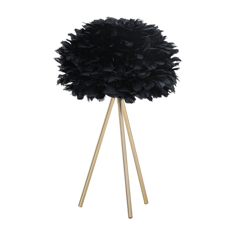 ΕΠΙΤΡΑΠΕΖΙΟ ΦΩΤΙΣΤΙΚΟ ΜΕ ΦΤΕΡΑ Fylliana ΧΡΥΣΟ-ΜΑΥΡΟ ΧΡΩΜΑ 40x62εκ