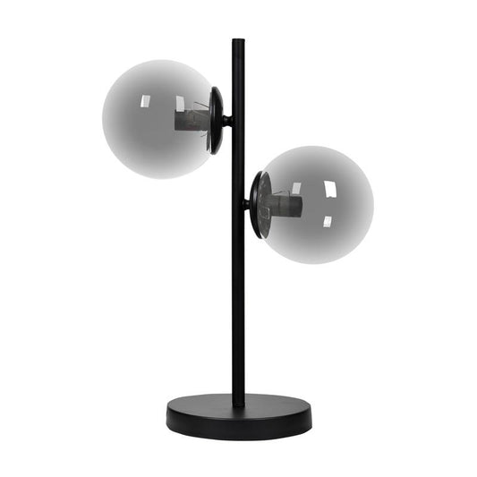 ΕΠΙΤΡΑΠΕΖΙΟ ΜΕΤΑΛΛΙΚΟ ΦΩΤΙΣΤΙΚΟ Fylliana ΜΥΡΟ-ΓΚΡΙ ΧΡΩΜΑ Ε14 30x50εκ