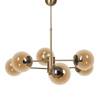 ΕΞΑΦΩΤΟ ΚΡΕΜΑΣΤΟ ΦΩΤΙΣΤΙΚΟ ΟΡΟΦΗΣ ΜΕΤΑΛΛΙΚΟ Fylliana ΜΠΡΟΝΖΕ-ΜΕΛΙ ΧΡΩΜΑ Ε14 80x60εκ