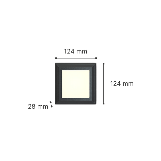 it-Lighting George LED 3.5W 3CCT Outdoor Wall Lamp Anthracite D:12.4cmx12.4cm (80201540)