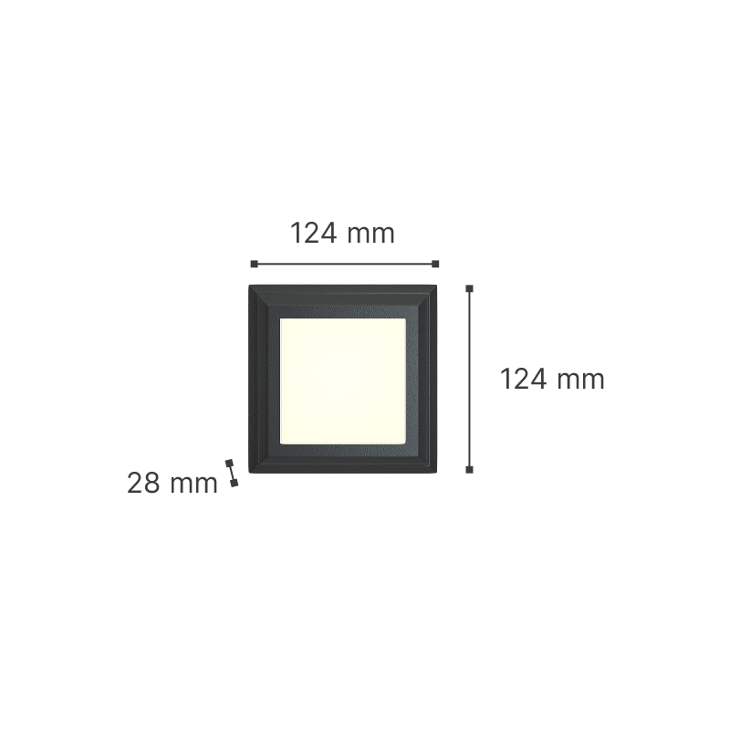 it-Lighting George LED 3.5W 3CCT Outdoor Wall Lamp Grey D:12.4cmx12.4cm(80201530)