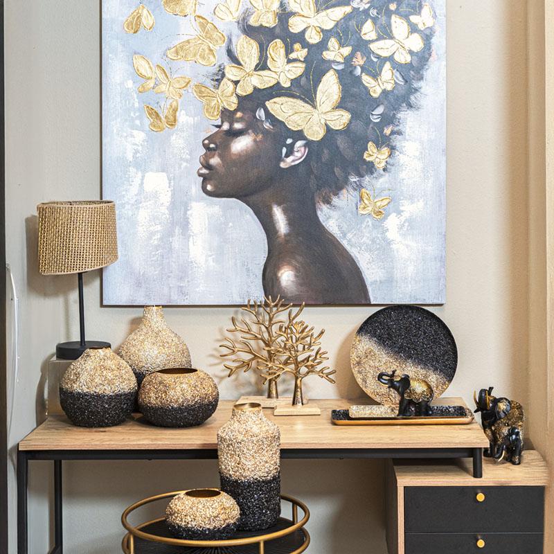 ΓΡΑΦΕΙΟ ΜΕ 2 ΣΥΡΤΑΡΙΑ Fylliana Living ΚΑΦΕ-ΜΑΥΡΟ ΧΡΩΜΑ 138x54x73εκ