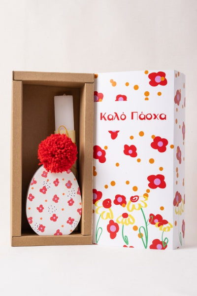 ΛΑΜΠΑΔΑ ΧΕΙΡΟΠΟΙΗΤΗ ΜΕ ΚΕΡΑΜΙΚΟ ΑΥΓΟ ΚΟΚΚΙΝΟ - 020268