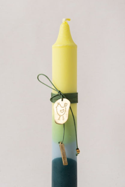 ΛΑΜΠΑΔΑ ΣΕ ΚΙΤΡΙΝΟ & ΠΡΑΣΙΝΟ ΧΡΩΜΑ ΜΕ ΜΕΤΑΛΛΙΚΟ ΔΙΑΚΟΣΜΗΤΙΚΟ - 020261