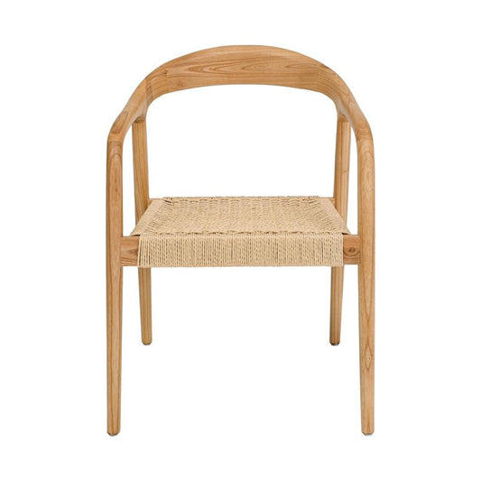 ΚΑΡΕΚΛΑ ΑΠΟ ΜΑΣΙΦ ΞΥΛΟ ASH WOOD ΜΕ ΜΠΡΑΤΣΑ Fylliana "Willow" ΦΥΣΙΚΟ ΧΡΩΜΑ 56x56x78εκ