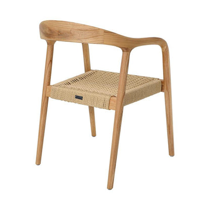 ΚΑΡΕΚΛΑ ΑΠΟ ΜΑΣΙΦ ΞΥΛΟ ASH WOOD ΜΕ ΜΠΡΑΤΣΑ Fylliana "Willow" ΦΥΣΙΚΟ ΧΡΩΜΑ 56x56x78εκ