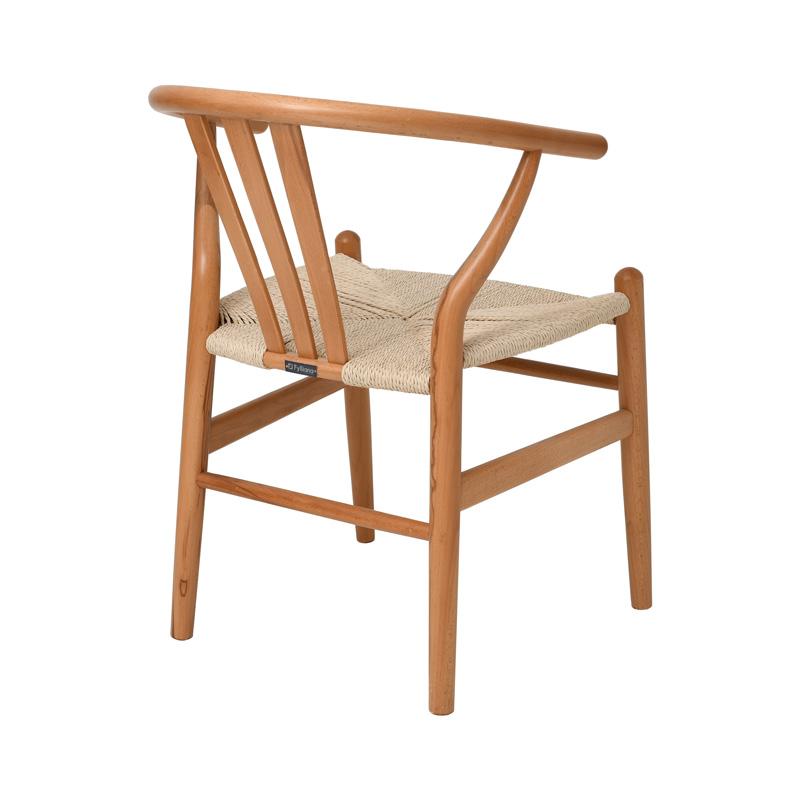 ΚΑΡΕΚΛΑ ΑΠΟ ΜΑΣΙΦ ΞΥΛΟ ΟΞΙΑΣ ΜΕ ΜΠΡΑΤΣΑ Fylliana " Aspen" ΦΥΣΙΚΟ ΧΡΩΜΑ 52x56x76εκ