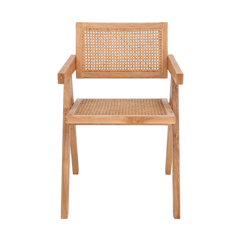 ΚΑΡΕΚΛΑ ΑΠΟ ΜΑΣΙΦ ΞΥΛΟ ΟΞΙΑΣ ΜΕ ΜΠΡΑΤΣΑ Fylliana "Evergreen" ΦΥΣΙΚΟ ΧΡΩΜΑ 52x59x80εκ