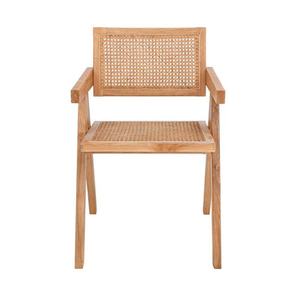 ΚΑΡΕΚΛΑ ΑΠΟ ΜΑΣΙΦ ΞΥΛΟ ΟΞΙΑΣ ΜΕ ΜΠΡΑΤΣΑ Fylliana "Evergreen" ΦΥΣΙΚΟ ΧΡΩΜΑ 52x59x80εκ