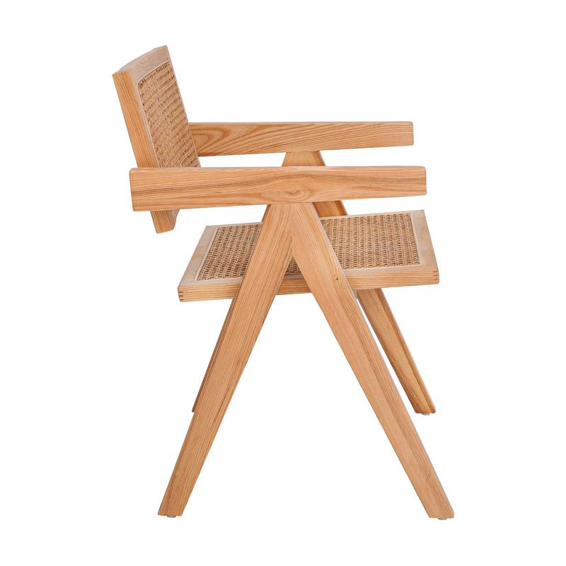 ΚΑΡΕΚΛΑ ΑΠΟ ΜΑΣΙΦ ΞΥΛΟ ΟΞΙΑΣ ΜΕ ΜΠΡΑΤΣΑ Fylliana "Evergreen" ΦΥΣΙΚΟ ΧΡΩΜΑ 52x59x80εκ