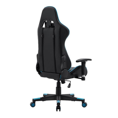 ΚΑΡΕΚΛΑ GAMING Fylliana SAR-1 ΜΑΥΡΟ-ΜΠΛΕ ΤΕΧΝΟΔΕΡΜΑ 64x53x135εκ