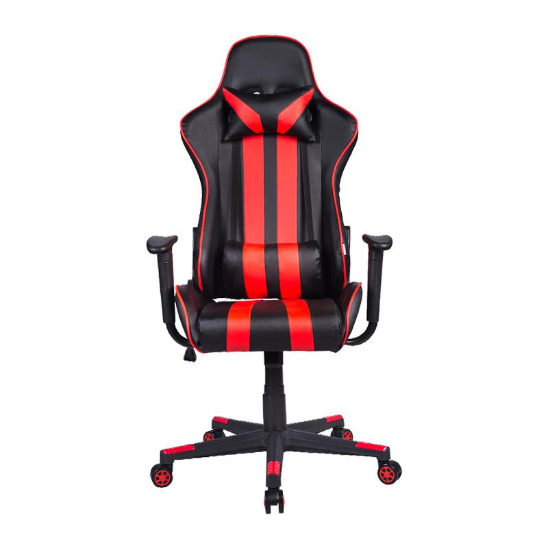 ΚΑΡΕΚΛΑ GAMING Fylliana SAR-12 ΜΑΥΡΟ-ΚΟΚΚΙΝΟ ΤΕΧΝΟΔΕΡΜΑ 64x53x135εκ