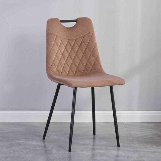 ΚΑΡΕΚΛΑ ΤΡΑΠΕΖΑΡΙΑΣ Fylliana FL003 ΚΑΦΕ ΒΕΛΟΥΔΟ ΥΦΑΣΜΑ ΜΕ ΜΕΤΑΛΛΙΚΑ ΠΟΔΙΑ 44x54x85εκ