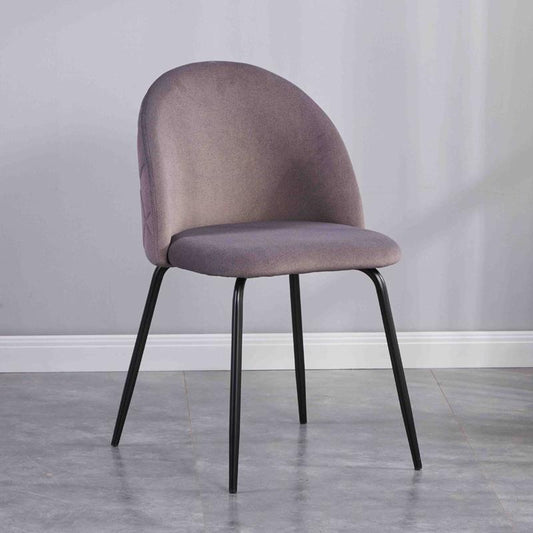 ΚΑΡΕΚΛΑ ΤΡΑΠΕΖΑΡΙΑΣ Fylliana "Amelia" ΓΚΡΙ ΒΕΛΟΥΔΟ ΥΦΑΣΜΑ ΜΕ ΜΕΤΑΛΛΙΚΑ ΠΟΔΙΑ 51x52,5x82,5εκ itk