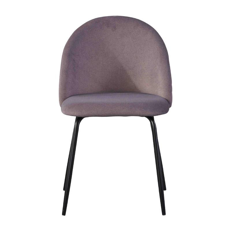 ΚΑΡΕΚΛΑ ΤΡΑΠΕΖΑΡΙΑΣ Fylliana "Amelia" ΓΚΡΙ ΒΕΛΟΥΔΟ ΥΦΑΣΜΑ ΜΕ ΜΕΤΑΛΛΙΚΑ ΠΟΔΙΑ 51x52,5x82,5εκ itk