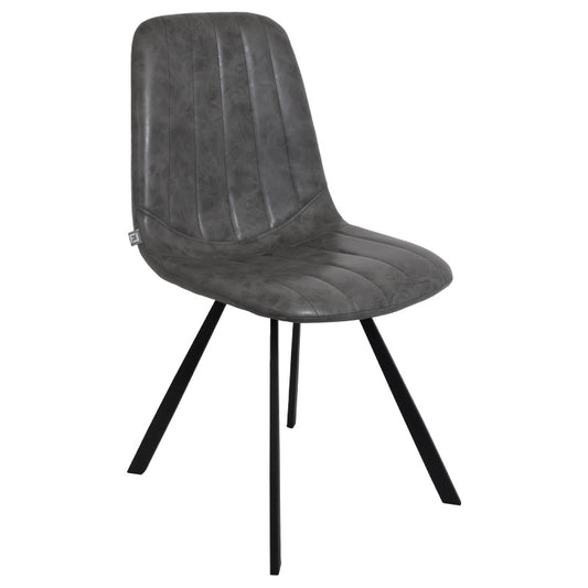 ΚΑΡΕΚΛΑ ΤΡΑΠΕΖΑΡΙΑΣ Fylliana FL4975 ΓΚΡΙ ΤΕΧΝΟΔΕΡΜΑ 45x45x90εκ