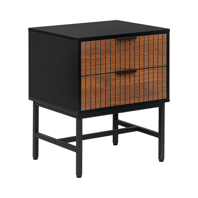 ΚΟΜΟΔΙΝΟ ΜΕ 2 ΣΥΡΤΑΡΙΑ Fylliana FL2405 ΜΑΥΡΟ-ΚΑΦΕ ΧΡΩΜΑ 48x40x60εκ