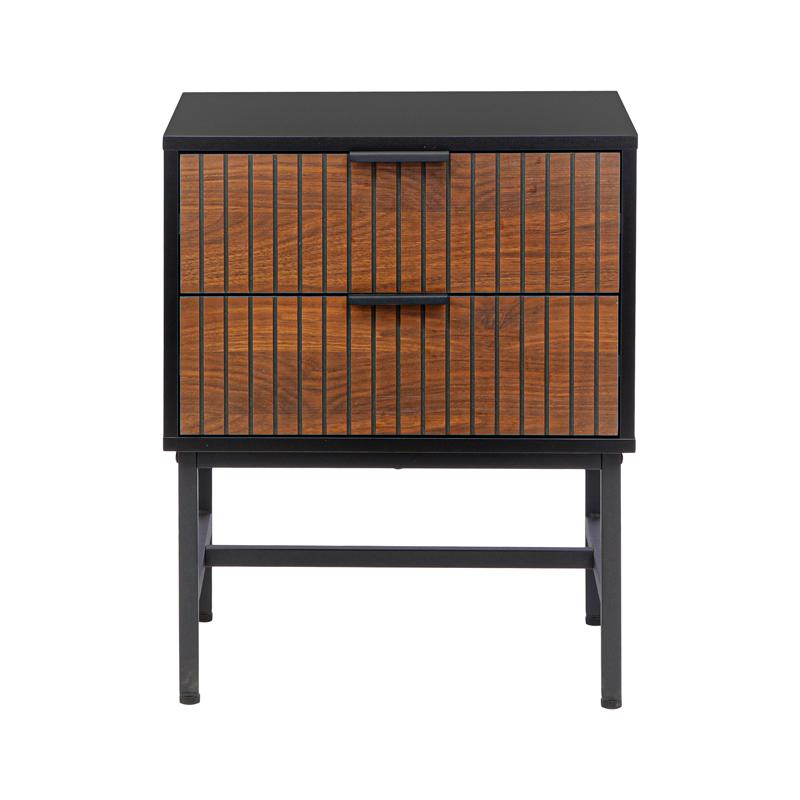 ΚΟΜΟΔΙΝΟ ΜΕ 2 ΣΥΡΤΑΡΙΑ Fylliana FL2405 ΜΑΥΡΟ-ΚΑΦΕ ΧΡΩΜΑ 48x40x60εκ