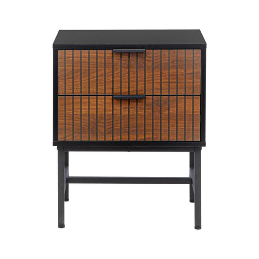 ΚΟΜΟΔΙΝΟ ΜΕ 2 ΣΥΡΤΑΡΙΑ Fylliana FL2405 ΜΑΥΡΟ-ΚΑΦΕ ΧΡΩΜΑ 48x40x60εκ