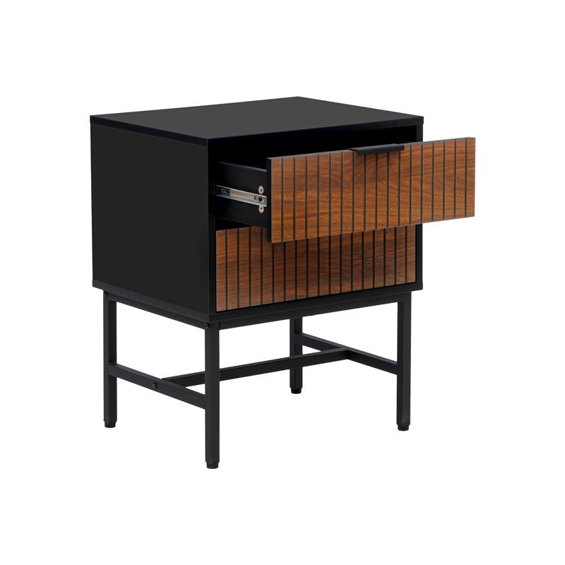 ΚΟΜΟΔΙΝΟ ΜΕ 2 ΣΥΡΤΑΡΙΑ Fylliana FL2405 ΜΑΥΡΟ-ΚΑΦΕ ΧΡΩΜΑ 48x40x60εκ