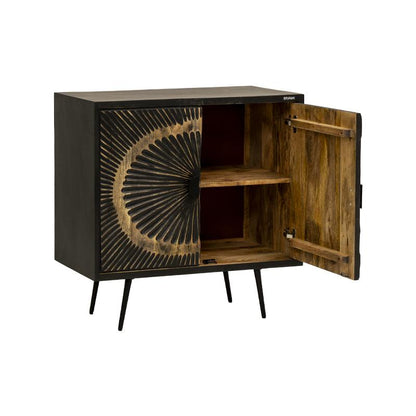 ΚΟΜΟΤΑ-ΜΠΟΥΦΕΣ Fylliana Kanpur ΜΑΥΡΟ ΧΡΩΜΑ ΜΕ ΕΦΕ ΠΑΛΑΙΩΣΗΣ ΧΡΩΜΑ 85x40x85εκ