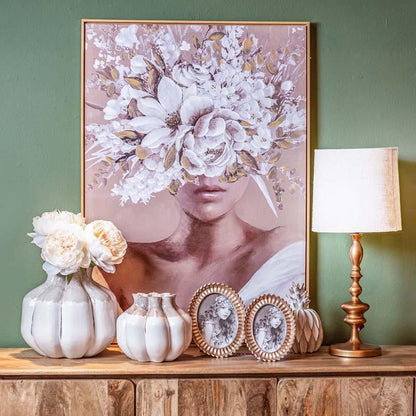 ΚΟΡΝΙΖΑ ΟΒΑΛ Fylliana 10x15 ΧΡΥΣΟ ΧΡΩΜΑ 16x2,5x20,5εκ sls