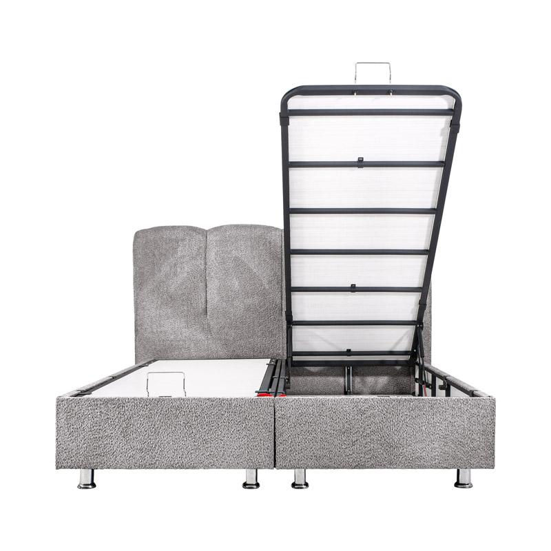 ΚΡΕΒΑΤΙ Fylliana Edem ΓΚΡΙ ΜΕ ΑΠΟΘ ΧΩΡΟ 212x179x130εκ (160x200)