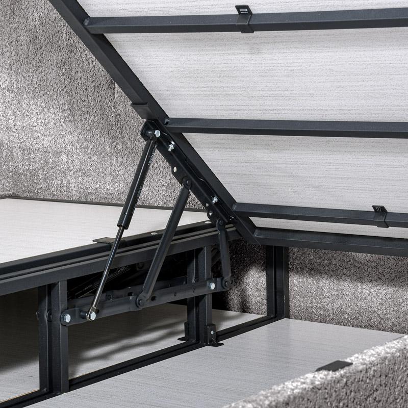 ΚΡΕΒΑΤΙ Fylliana Edem ΓΚΡΙ ΜΕ ΑΠΟΘ ΧΩΡΟ 212x179x130εκ (160x200)