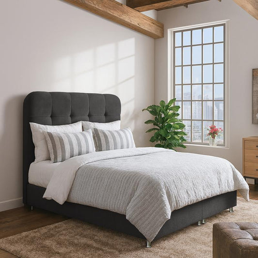 ΚΡΕΒΑΤΙ Fylliana Natalie ΓΚΡΙ ΜΕ ΑΠΟΘ ΧΩΡΟ 212x162x120 ΓΙΑ ΣΤΡΩΜΑ 160x200εκ