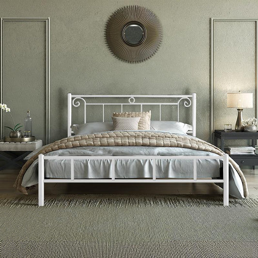 ΚΡΕΒΑΤΙ ΣΙΔΕΡΕΝΙΟ Fylliana Valery ΛΕΥΚΟ ΧΡΩΜΑ 100x210x99εκ (90x200εκ)