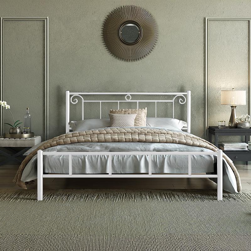 ΚΡΕΒΑΤΙ ΣΙΔΕΡΕΝΙΟ Fylliana Valery ΛΕΥΚΟ ΧΡΩΜΑ 100x210x99εκ (90x200εκ)