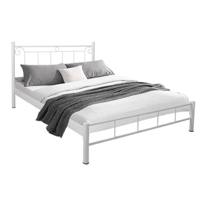 ΚΡΕΒΑΤΙ ΣΙΔΕΡΕΝΙΟ Fylliana Valery ΛΕΥΚΟ ΧΡΩΜΑ 130x210x99εκ (120x200εκ)