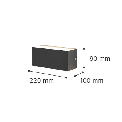 it-Lighting Martin LED 12W 3CCT Outdoor Up-Down Wall Lamp Grey D:22cmx9cm (80200730)