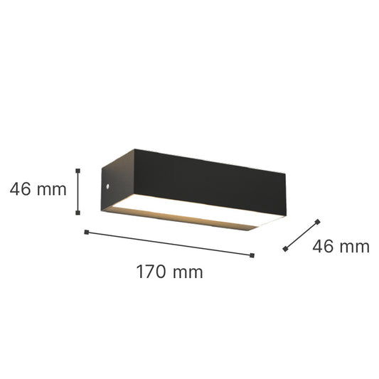 it-Lighting Martin LED 9W 3CCT Outdoor Up-Down Wall Lamp Grey D:17cmx4.6cm (80200830)