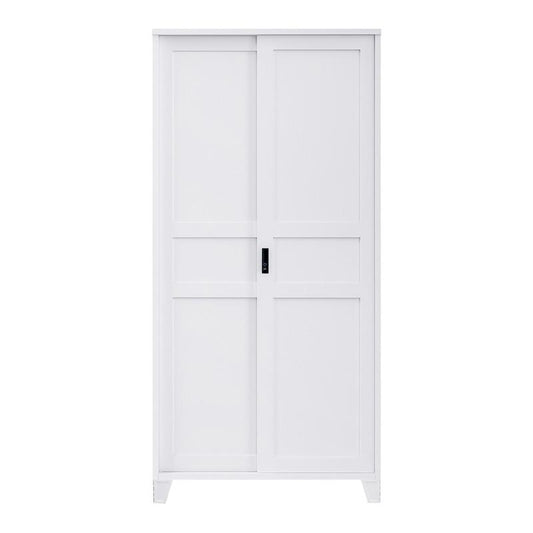 ΜΕΤΑΛΛΙΚΗ ΝΤΟΥΛΑΠΑ Fylliana Evelyn ΛΕΥΚΟ ΧΡΩΜΑ 90x40x190εκ