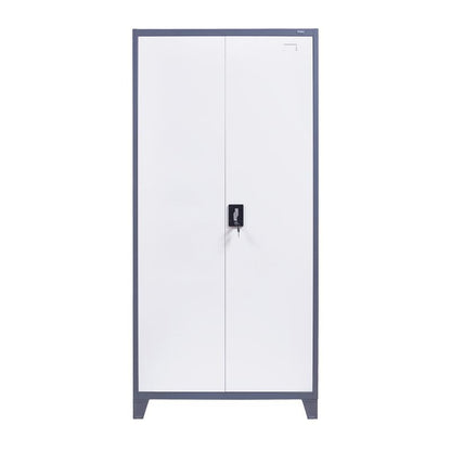 ΜΕΤΑΛΛΙΚΗ ΝΤΟΥΛΑΠΑ Fylliana Everet ΓΚΡΙ-ΛΕΥΚΟ 90x40x190εκ