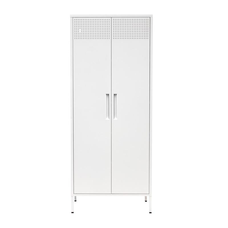 ΜΕΤΑΛΛΙΚΗ ΝΤΟΥΛΑΠΑ Fylliana Levi ΛΕΥΚΟ ΧΡΩΜΑ 70x35x170εκ