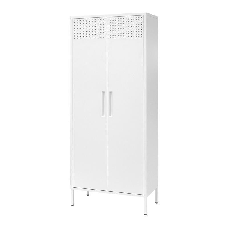 ΜΕΤΑΛΛΙΚΗ ΝΤΟΥΛΑΠΑ Fylliana Levi ΛΕΥΚΟ ΧΡΩΜΑ 70x35x170εκ