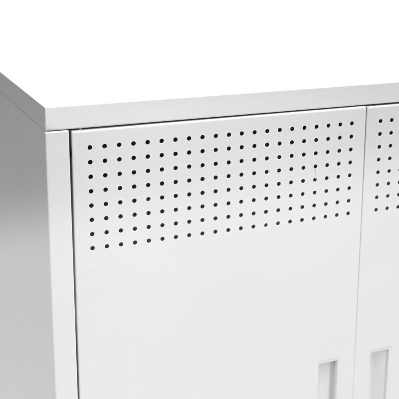 ΜΕΤΑΛΛΙΚΗ ΝΤΟΥΛΑΠΑ Fylliana Levi ΛΕΥΚΟ ΧΡΩΜΑ 70x35x170εκ