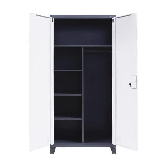 ΜΕΤΑΛΛΙΚΗ ΝΤΟΥΛΑΠΑ Fylliana Valja ΓΚΡΙ ΛΕΥΚΟ ΧΡΩΜΑ 90x45x190εκ