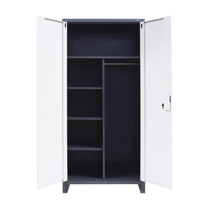 ΜΕΤΑΛΛΙΚΗ ΝΤΟΥΛΑΠΑ Fylliana Valja ΓΚΡΙ ΛΕΥΚΟ ΧΡΩΜΑ 90x45x190εκ