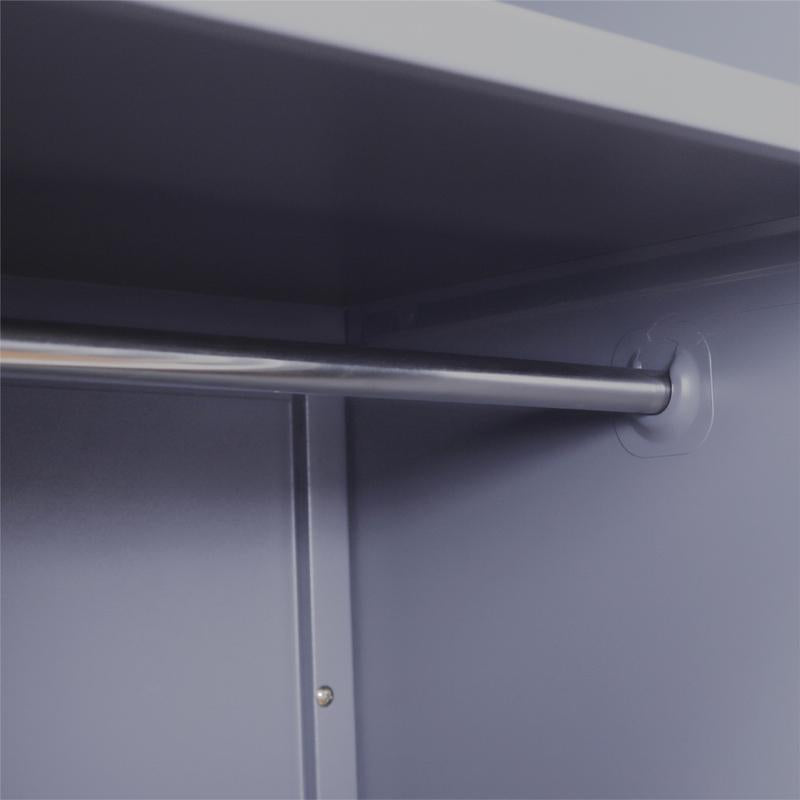 ΜΕΤΑΛΛΙΚΗ ΝΤΟΥΛΑΠΑ Fylliana Valja ΓΚΡΙ ΛΕΥΚΟ ΧΡΩΜΑ 90x45x190εκ