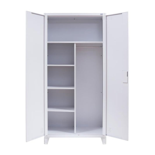 ΜΕΤΑΛΛΙΚΗ ΝΤΟΥΛΑΠΑ Fylliana Valja ΛΕΥΚΟ ΧΡΩΜΑ 90x45x190εκ