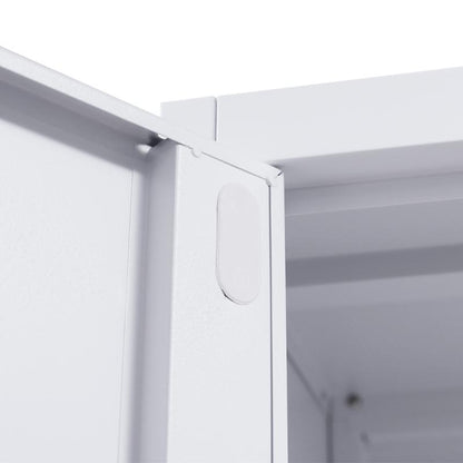 ΜΕΤΑΛΛΙΚΗ ΝΤΟΥΛΑΠΑ Fylliana Valja ΛΕΥΚΟ ΧΡΩΜΑ 90x45x190εκ