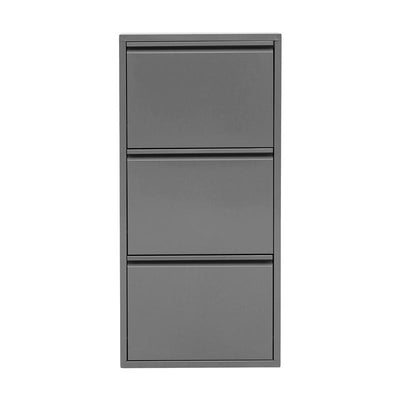 ΜΕΤΑΛΛΙΚΗ ΠΑΠΟΥΤΣΟΘΗΚΗ 3 ΘΕΣΕΩΝ FYLLIANA ΓΚΡΙ ΧΡΩΜΑ 50x15x104εκ