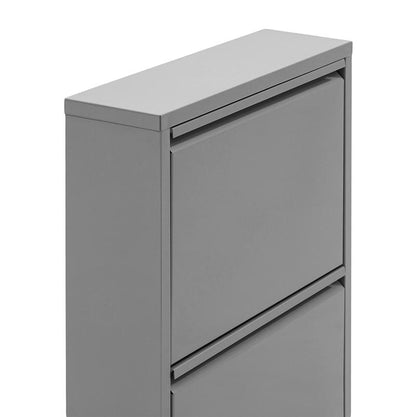 ΜΕΤΑΛΛΙΚΗ ΠΑΠΟΥΤΣΟΘΗΚΗ 3 ΘΕΣΕΩΝ FYLLIANA ΓΚΡΙ ΧΡΩΜΑ 50x15x104εκ