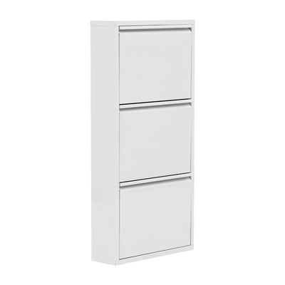 ΜΕΤΑΛΛΙΚΗ ΠΑΠΟΥΤΣΟΘΗΚΗ 3 ΘΕΣΕΩΝ FYLLIANA ΛΕΥΚΟ ΧΡΩΜΑ 50x15x104εκ