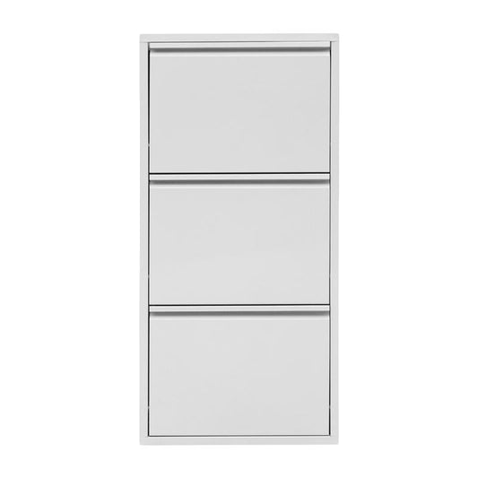 ΜΕΤΑΛΛΙΚΗ ΠΑΠΟΥΤΣΟΘΗΚΗ 3 ΘΕΣΕΩΝ FYLLIANA ΛΕΥΚΟ ΧΡΩΜΑ 50x15x104εκ