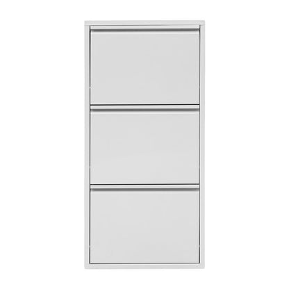 ΜΕΤΑΛΛΙΚΗ ΠΑΠΟΥΤΣΟΘΗΚΗ 3 ΘΕΣΕΩΝ FYLLIANA ΛΕΥΚΟ ΧΡΩΜΑ 50x15x104εκ