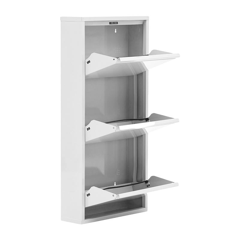 ΜΕΤΑΛΛΙΚΗ ΠΑΠΟΥΤΣΟΘΗΚΗ 3 ΘΕΣΕΩΝ FYLLIANA ΛΕΥΚΟ ΧΡΩΜΑ 50x15x104εκ